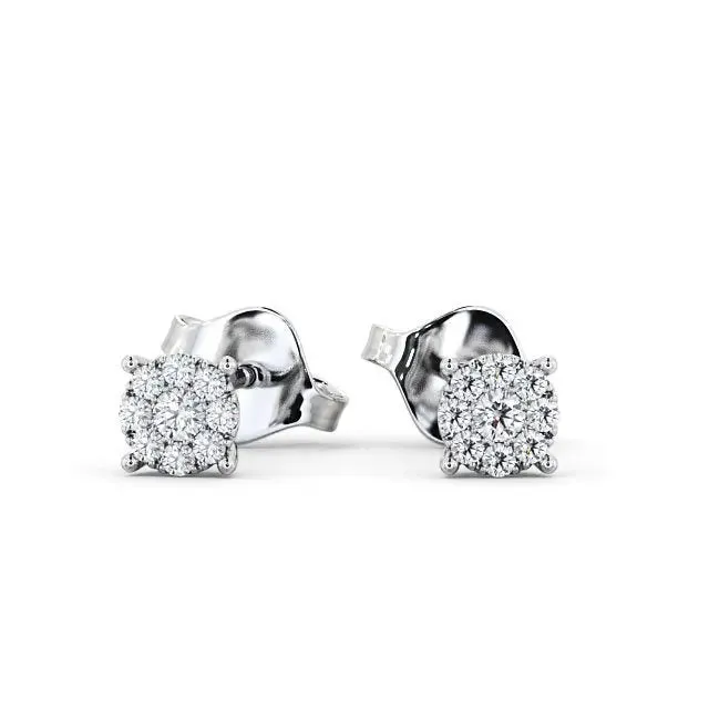 0.15CTW Cluster Halo Lab Grown Diamond Earrings