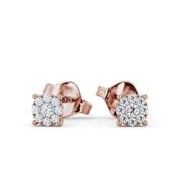 0.15CTW Cluster Halo Lab Grown Diamond Earrings