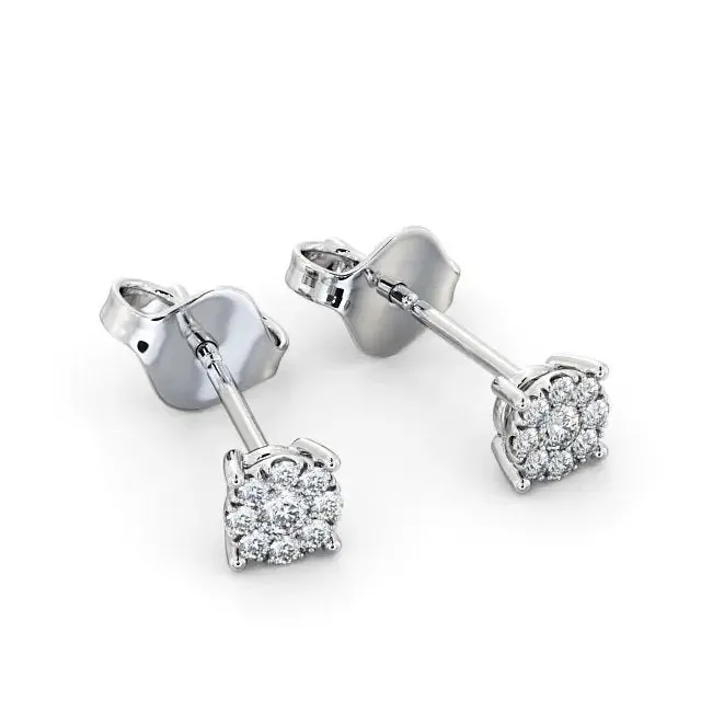 0.15CTW Cluster Halo Lab Grown Diamond Earrings