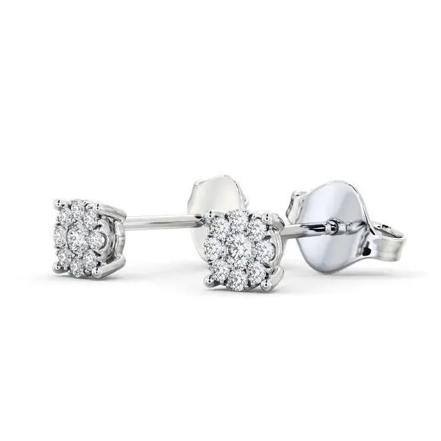 0.15CTW Cluster Halo Lab Grown Diamond Earrings