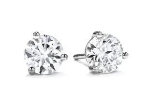 0.30-0.37Ct Diamond Stud Earrings in 18K White Gold