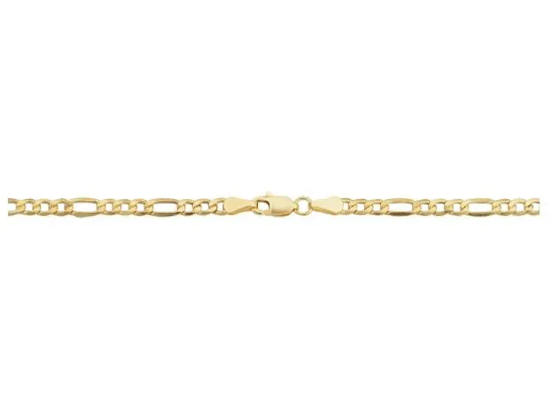 10k Yellow Gold 3.5-millimeter Figaro Bracelet