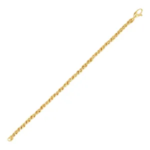 14k Yellow Gold 7 1/2 inch Braid Link Bracelet