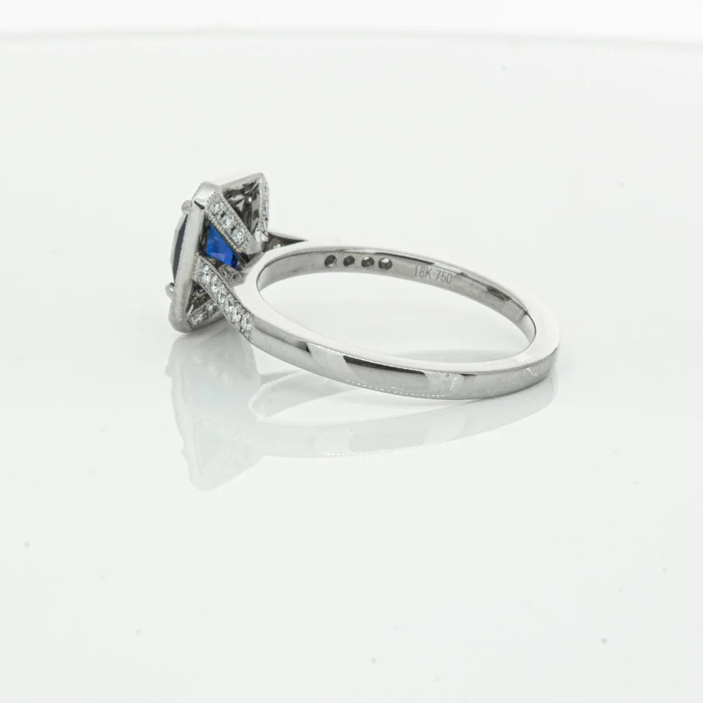 18ct White Gold Sapphire & Diamond Aria Ring