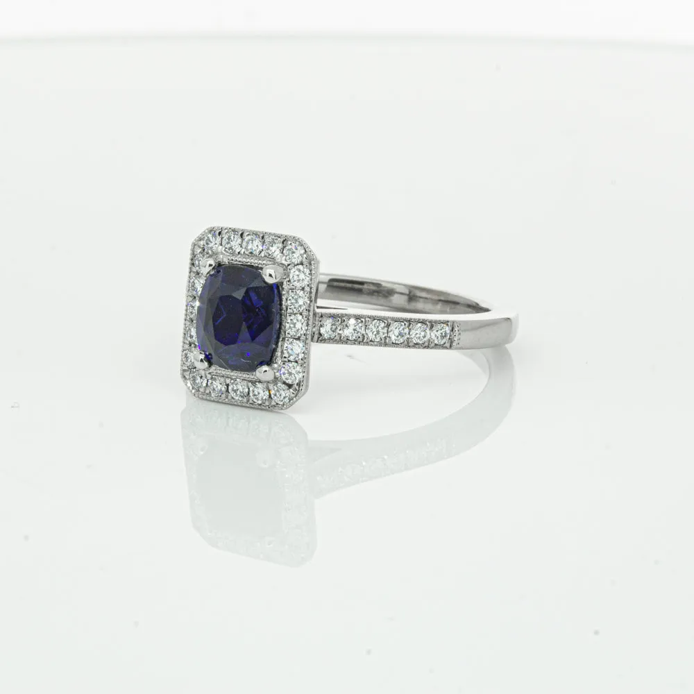 18ct White Gold Sapphire & Diamond Aria Ring