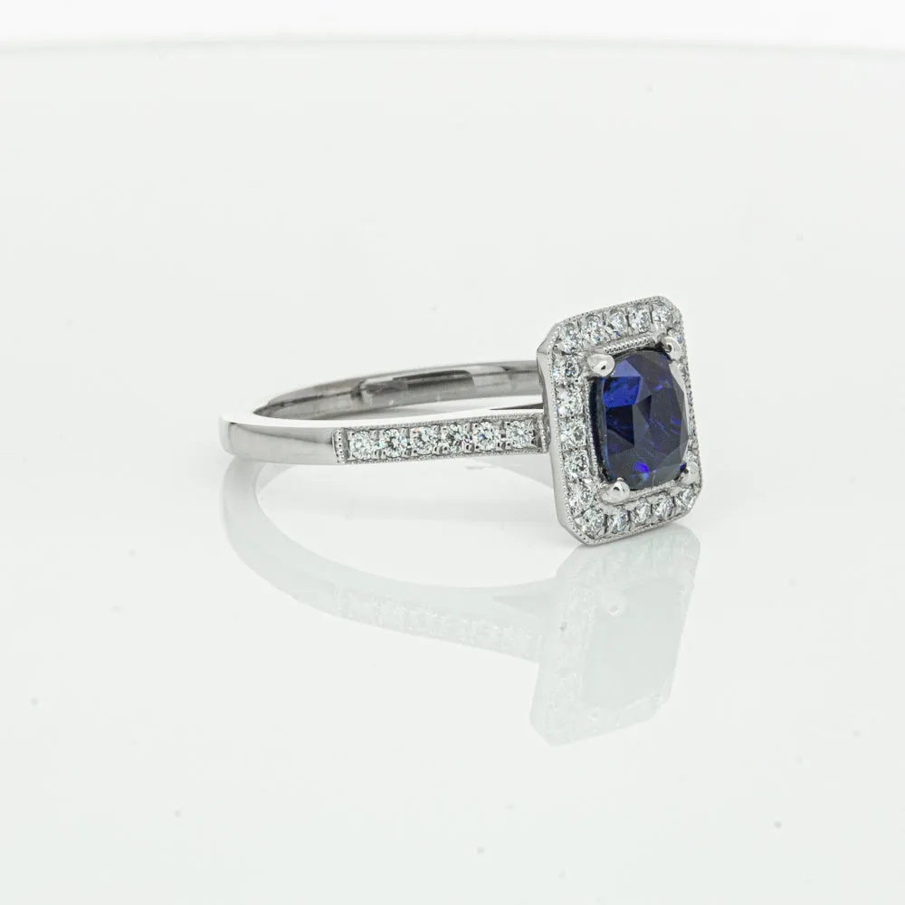 18ct White Gold Sapphire & Diamond Aria Ring