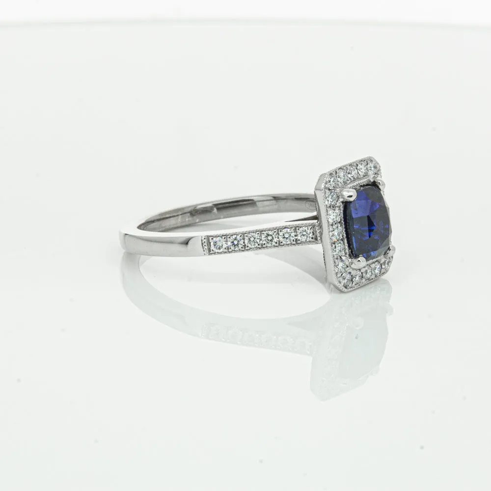 18ct White Gold Sapphire & Diamond Aria Ring