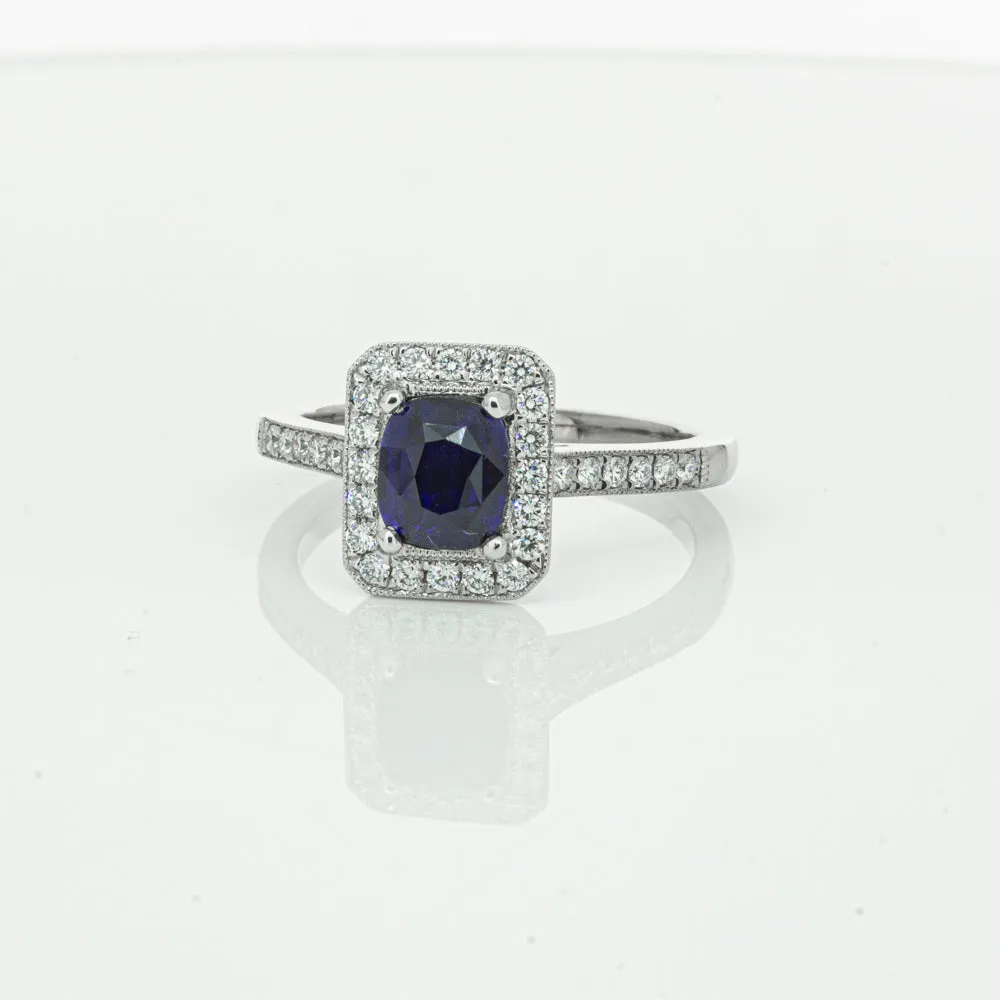 18ct White Gold Sapphire & Diamond Aria Ring