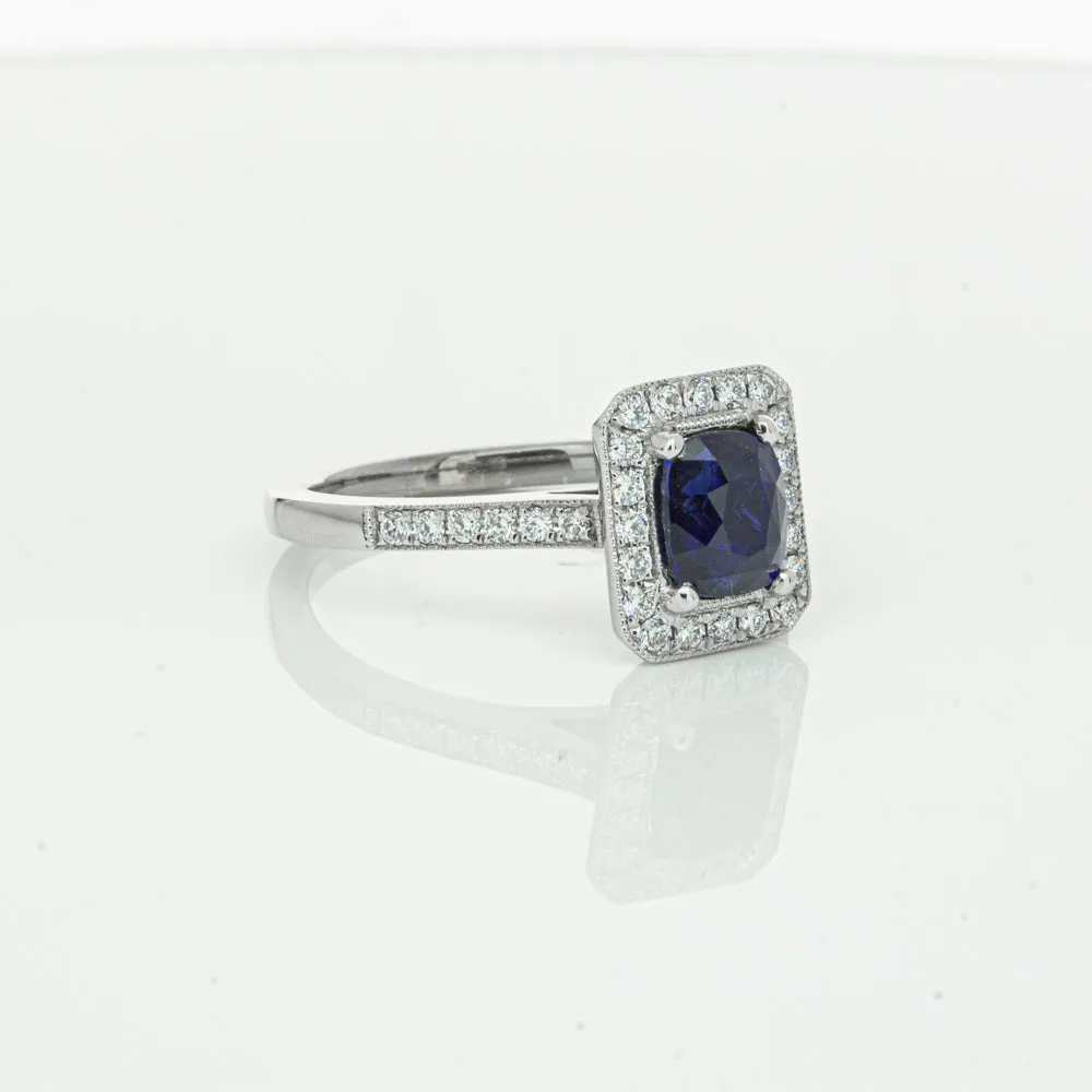 18ct White Gold Sapphire & Diamond Aria Ring