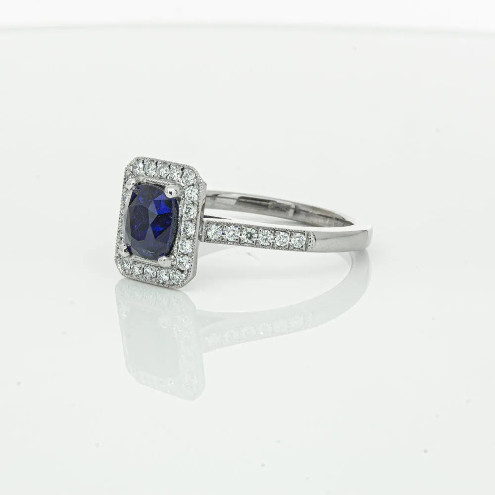 18ct White Gold Sapphire & Diamond Aria Ring