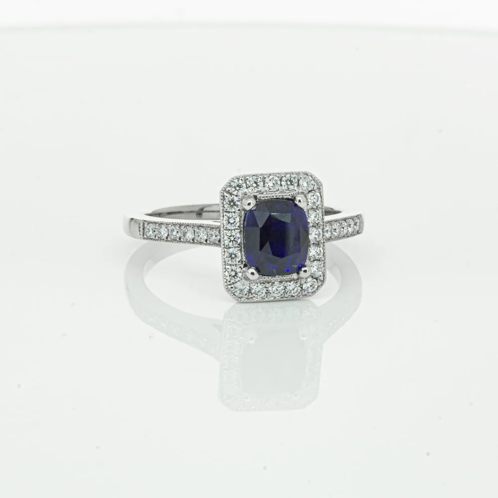 18ct White Gold Sapphire & Diamond Aria Ring