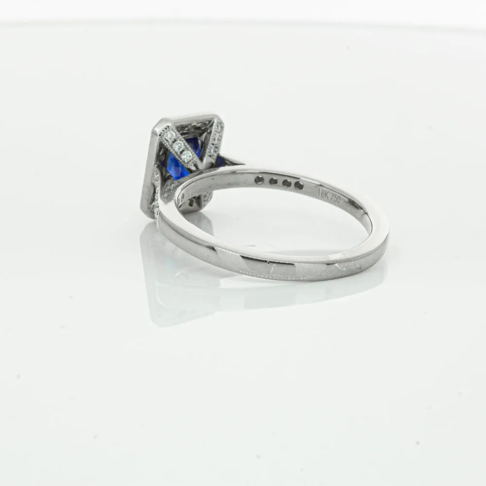 18ct White Gold Sapphire & Diamond Aria Ring