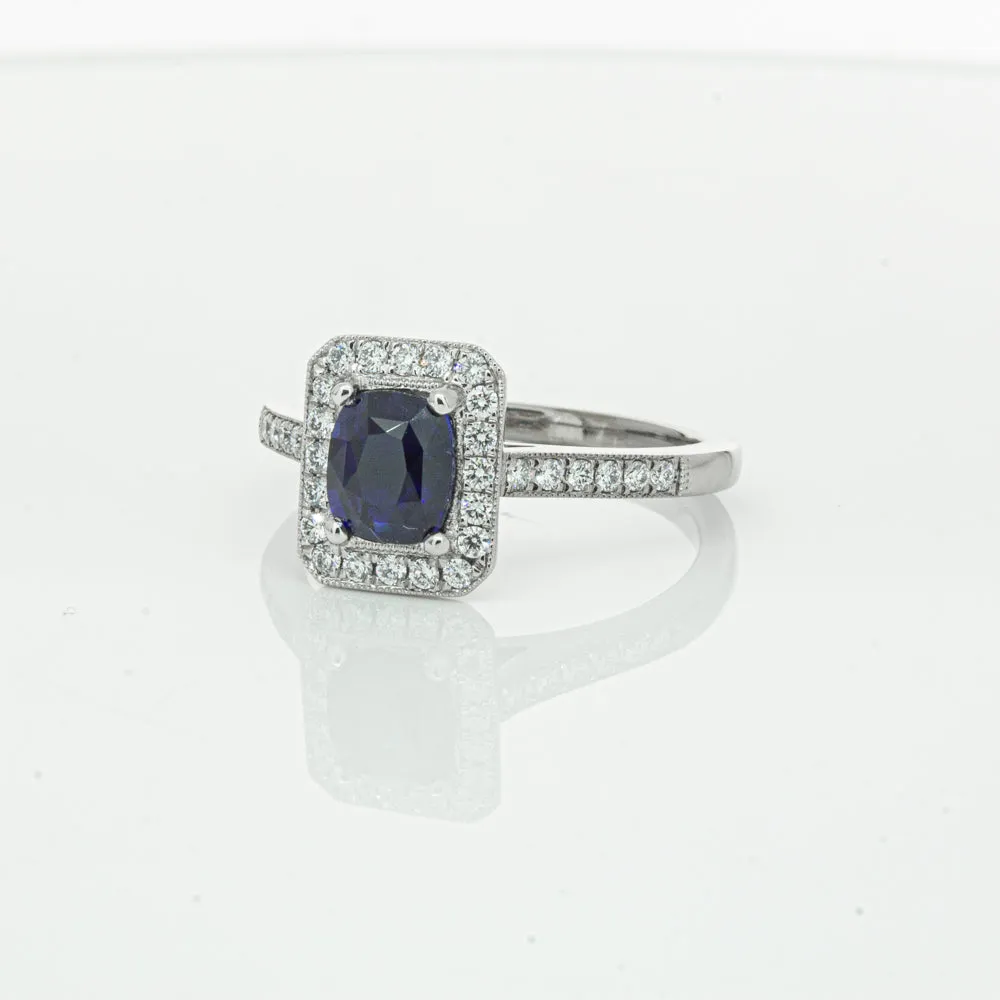 18ct White Gold Sapphire & Diamond Aria Ring