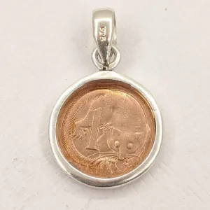 1984 Australian One cent piece coin pendant