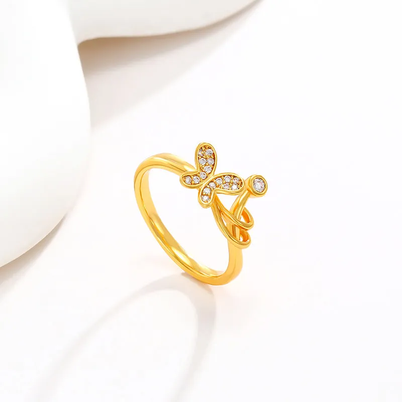 American Fashion Niche Light Luxury Index Finger Ring Jewelry