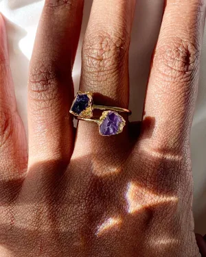 Amethyst Raw Stone Wrap Ring