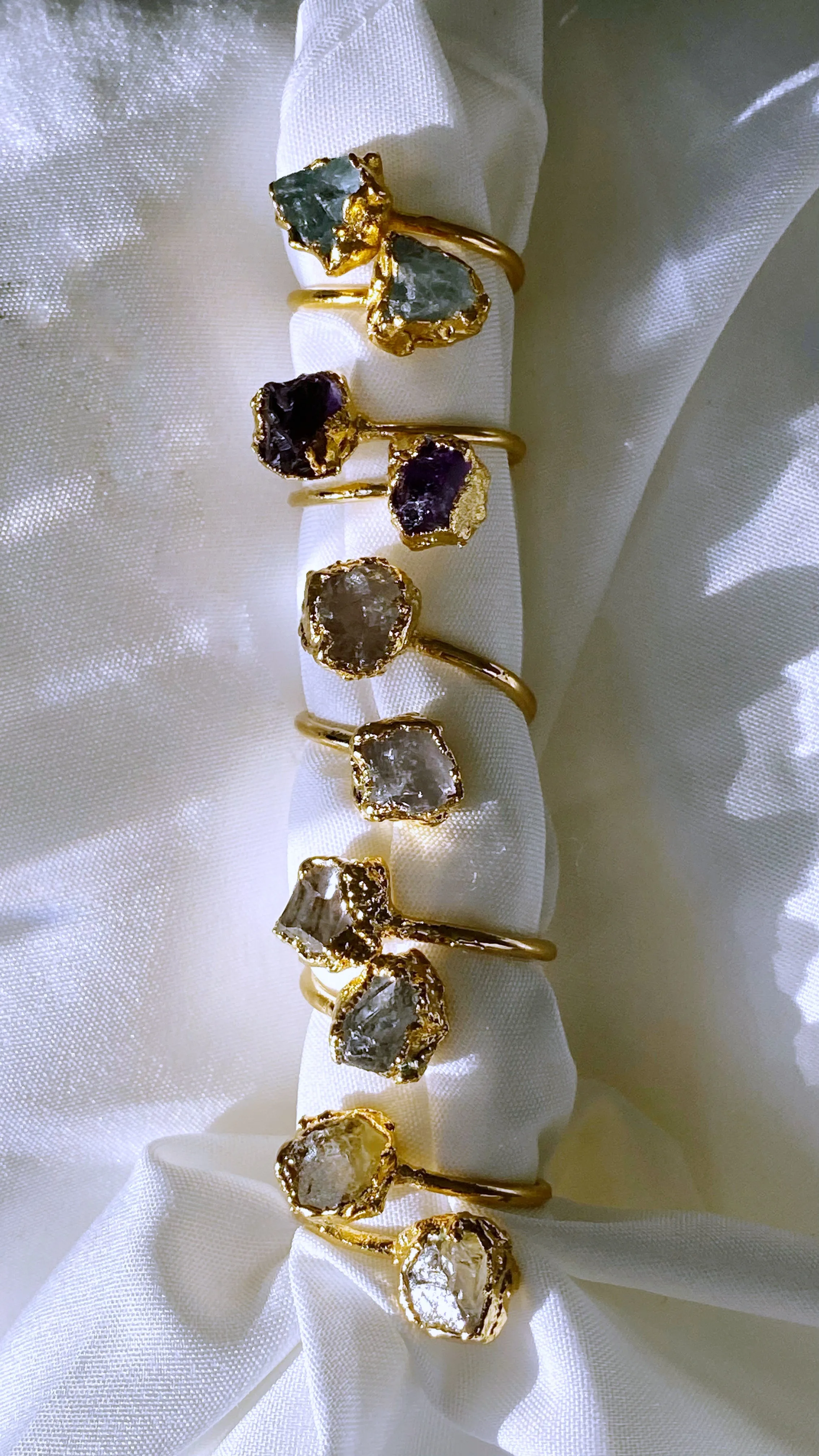 Amethyst Raw Stone Wrap Ring