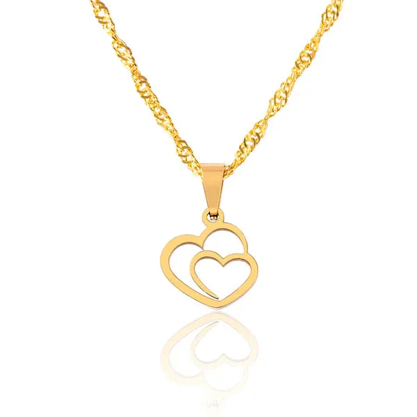 Amore Twin Heart Necklace