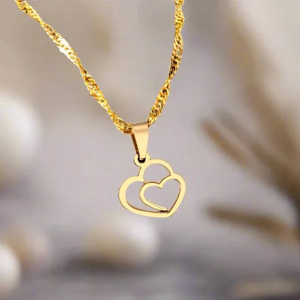 Amore Twin Heart Necklace