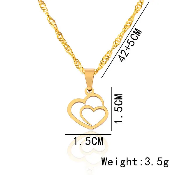 Amore Twin Heart Necklace