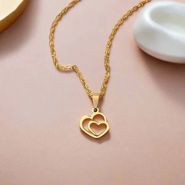 Amore Twin Heart Necklace