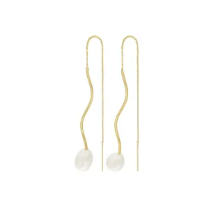 Audrey Simple Organic Chain Earring Gold Plating