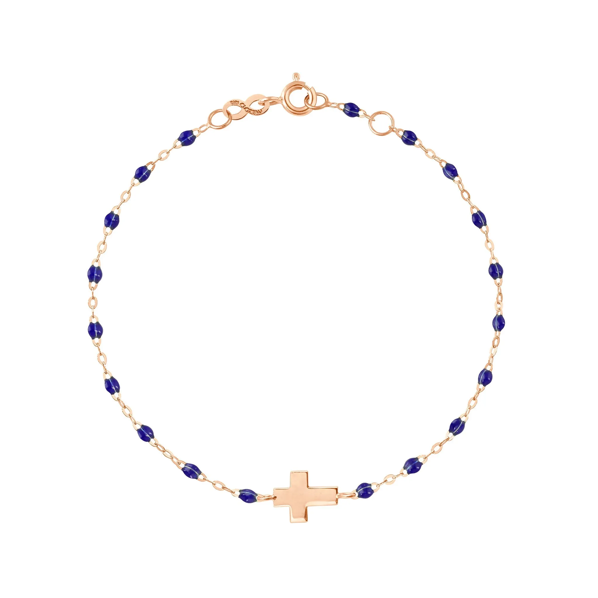 Baby Cross Charm Classic Gigi Lapis bracelet, Rose Gold, 5.1"