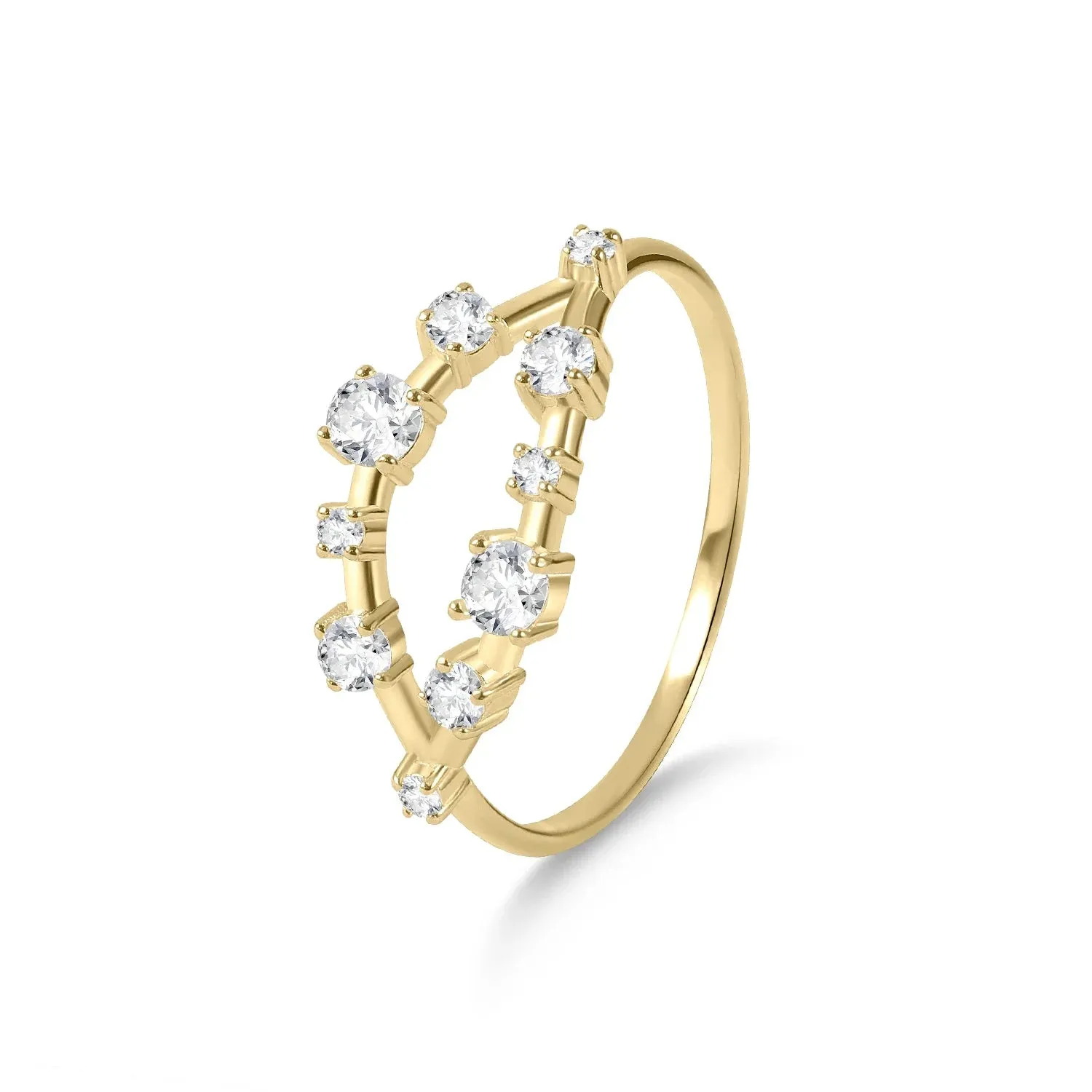 Ballet Moissanite Colorless Ring