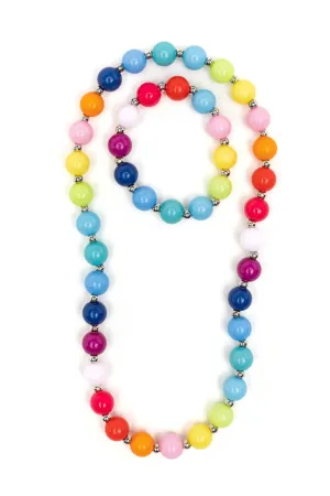 Beaded Bubblegum Necklace & Bracelet Set | Great Pretenders