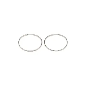 Big Endless Hoop Earrings Silver Plated