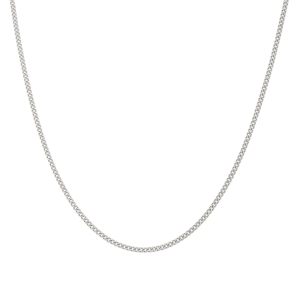 Birth Gems 20" 1mm Curb Chain Necklace