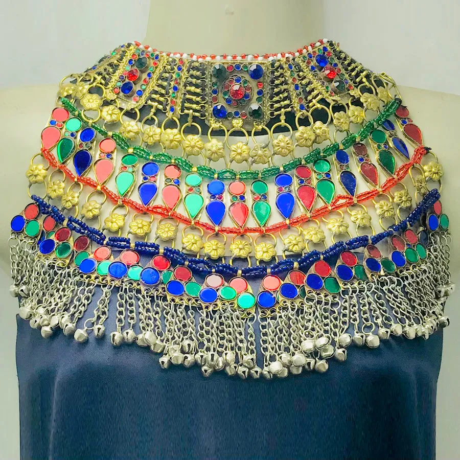 Boho Statement Colorful Choker Necklace