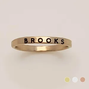 Bold Upper Name Ring