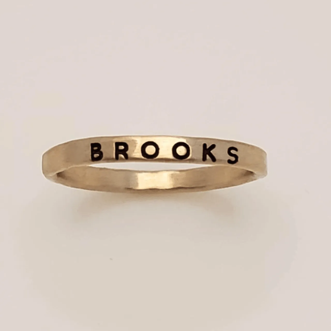 Bold Upper Name Ring