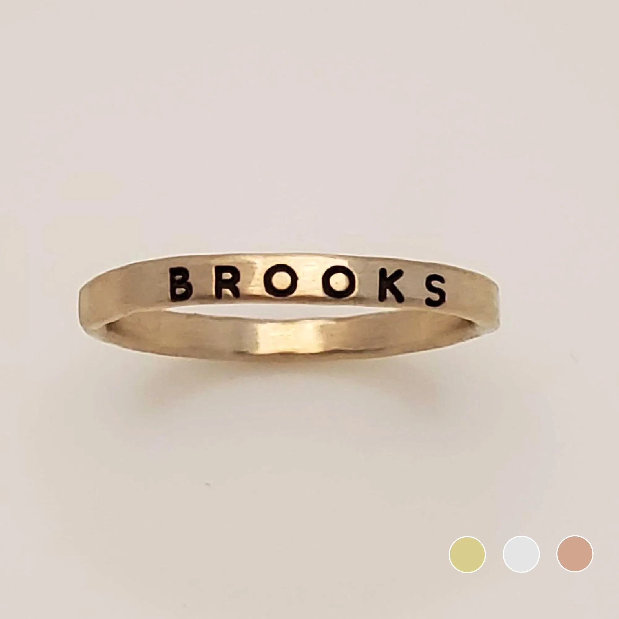 Bold Upper Name Ring