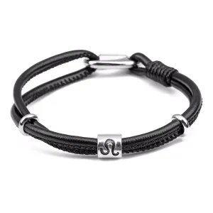 Classy Men Leo Zodiac Leather Bracelet