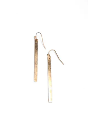 Colin Simple Gold Bar Earrings