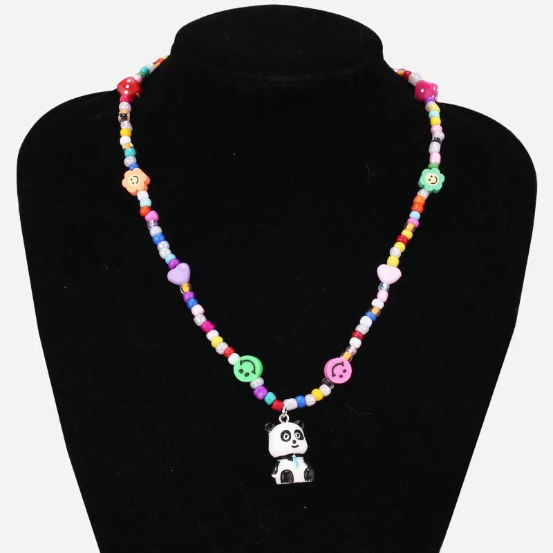 Colourful Cute Monster Necklace