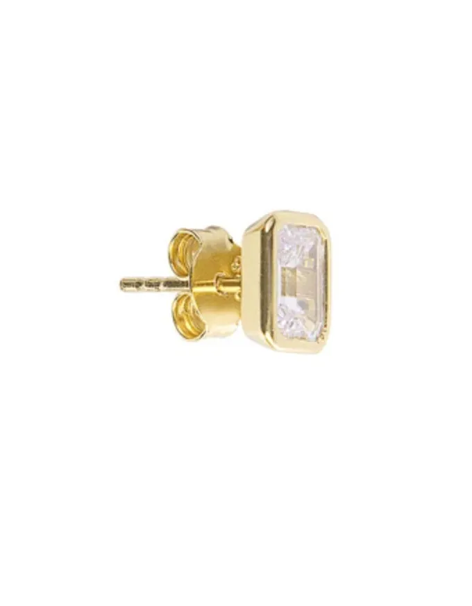 Crystal Deco Studs Gold