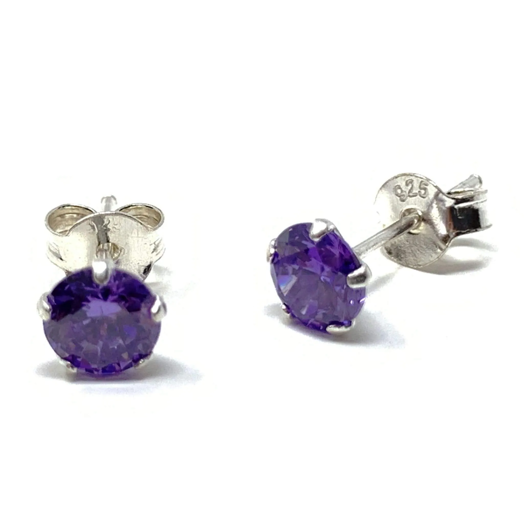 Cublic Zirconia Sterling Silver Stud Earrings