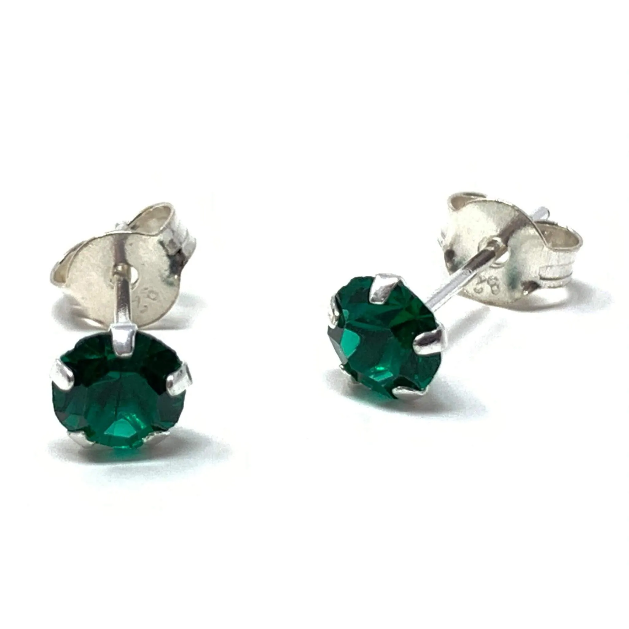 Cublic Zirconia Sterling Silver Stud Earrings