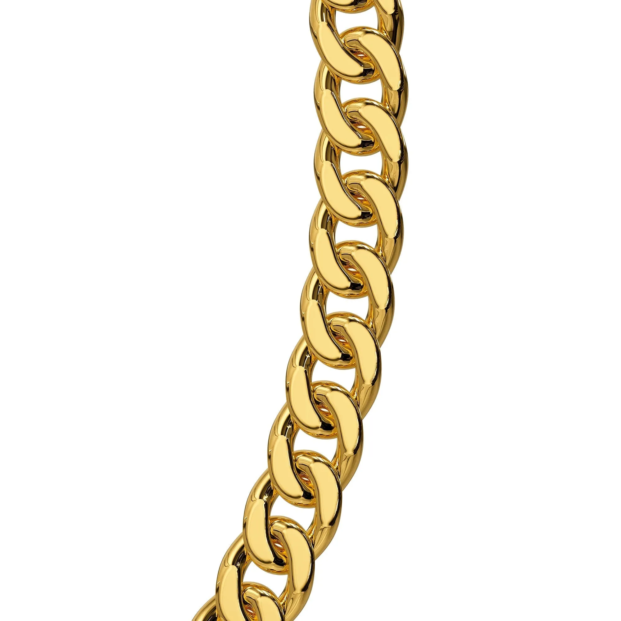 Curb Chain Link Gold Plated Necklace