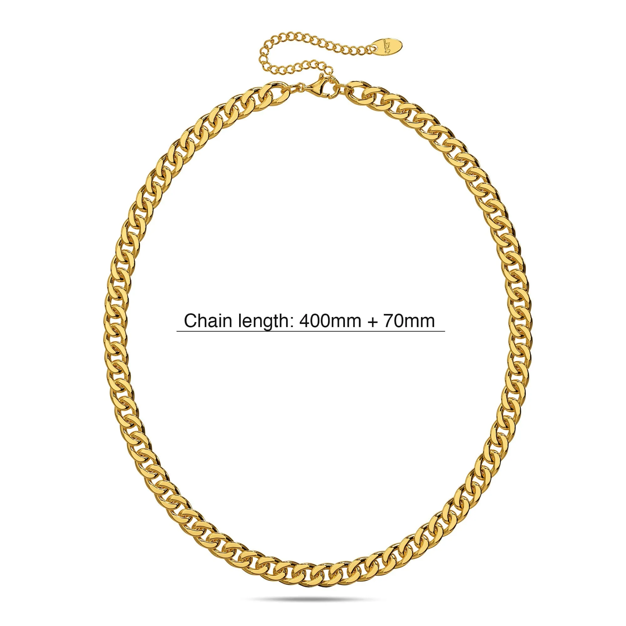 Curb Chain Link Gold Plated Necklace