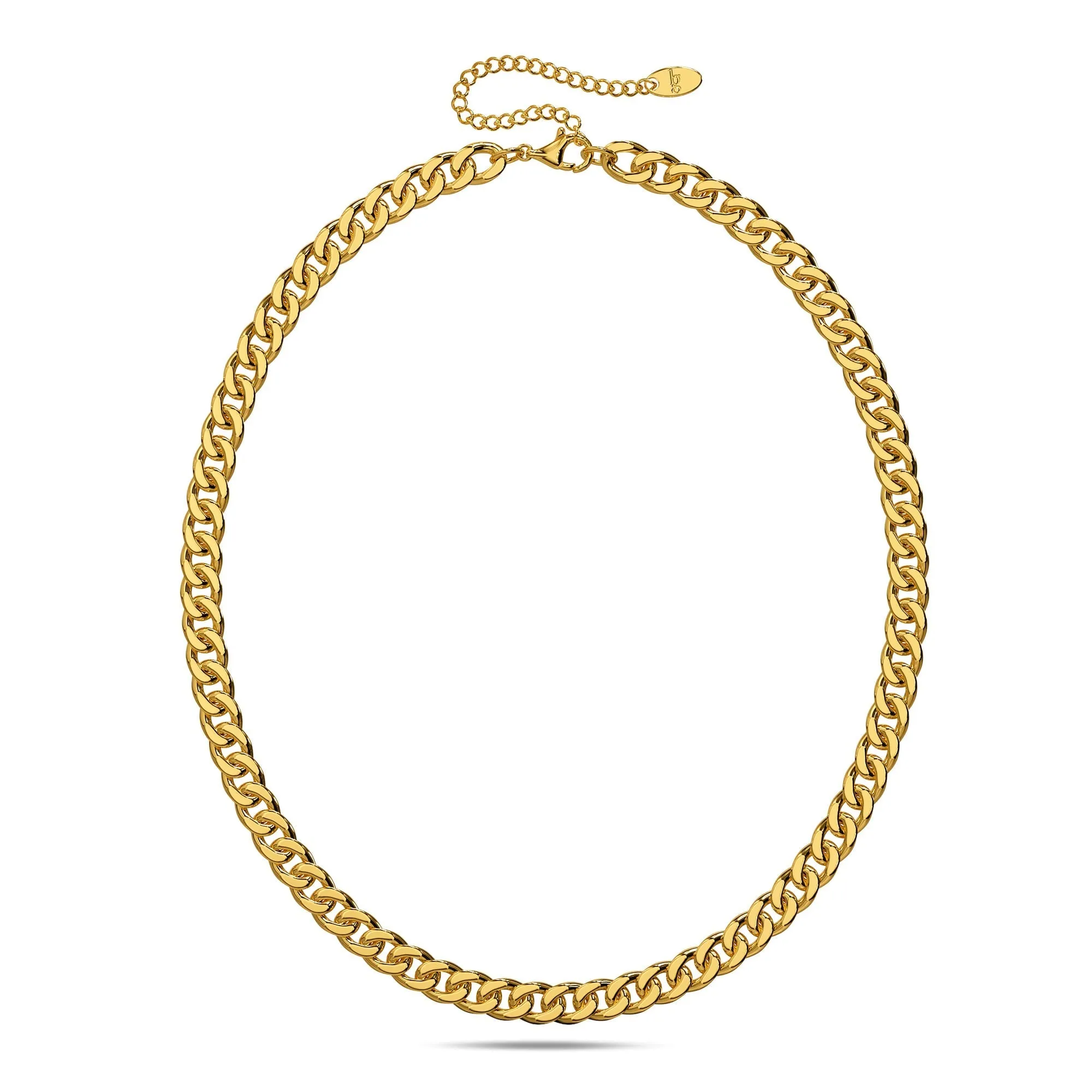 Curb Chain Link Gold Plated Necklace