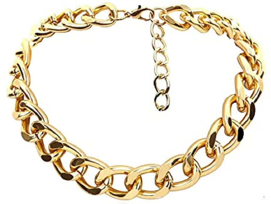 Deepika Padukone Gold Chunky Necklace