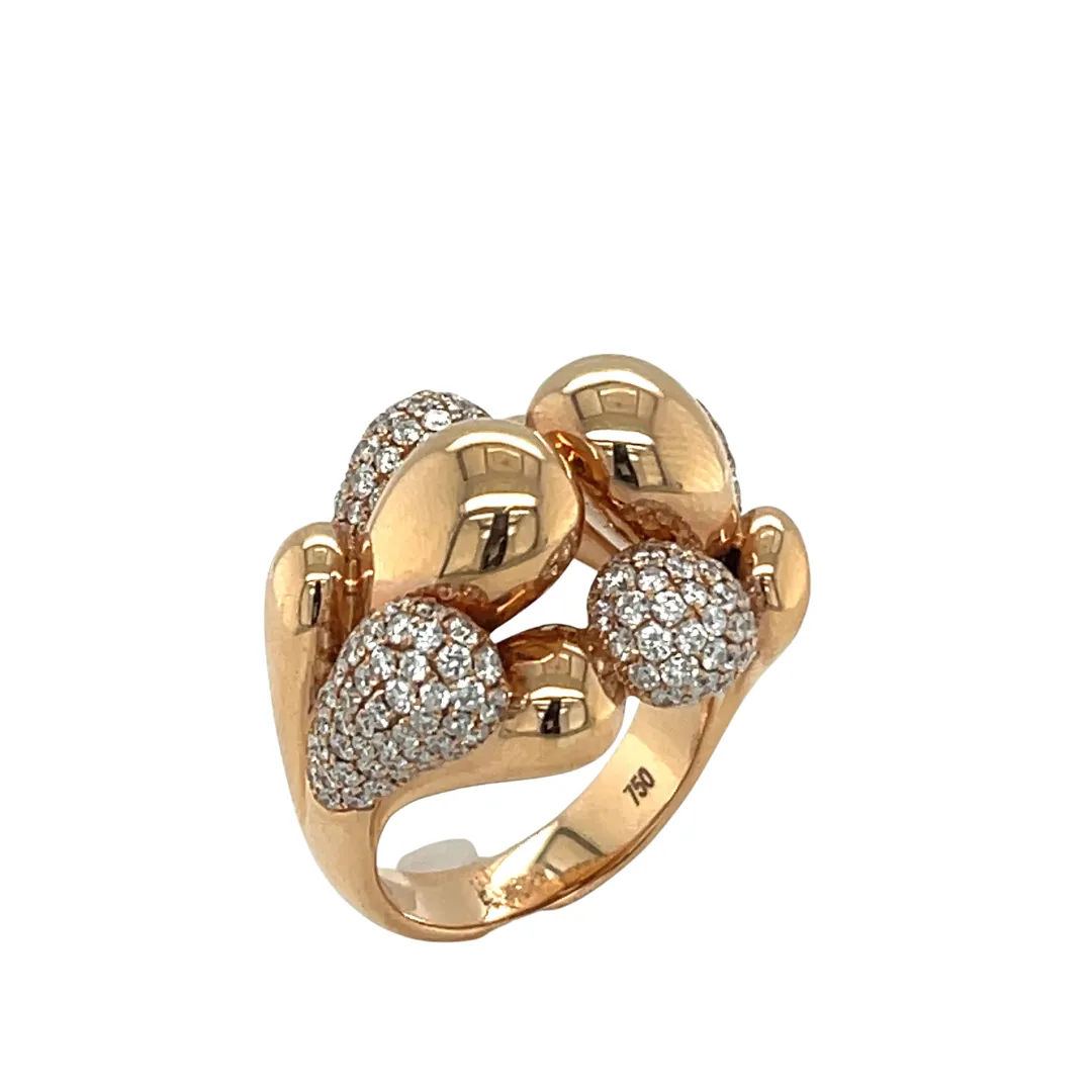 Diamond and Gold Balloon Ring