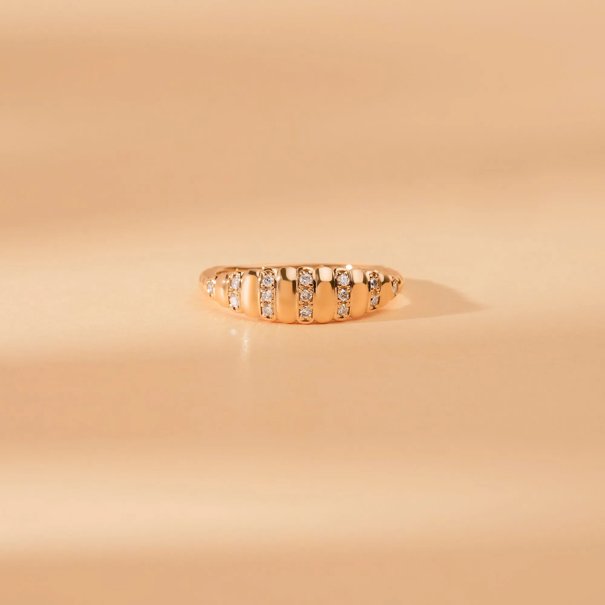 Diamond Croissant Bubble Ring, Genesis