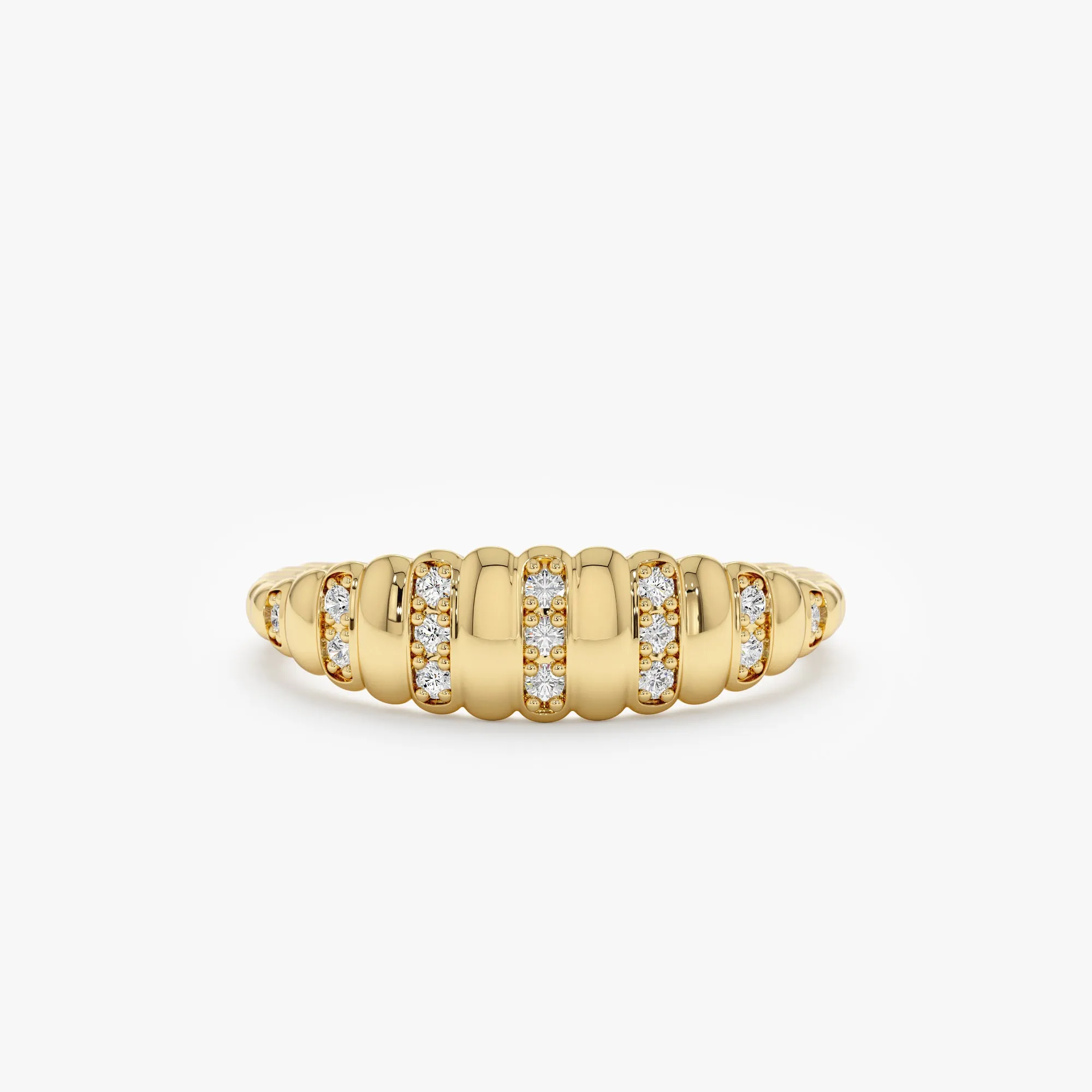 Diamond Croissant Bubble Ring, Genesis