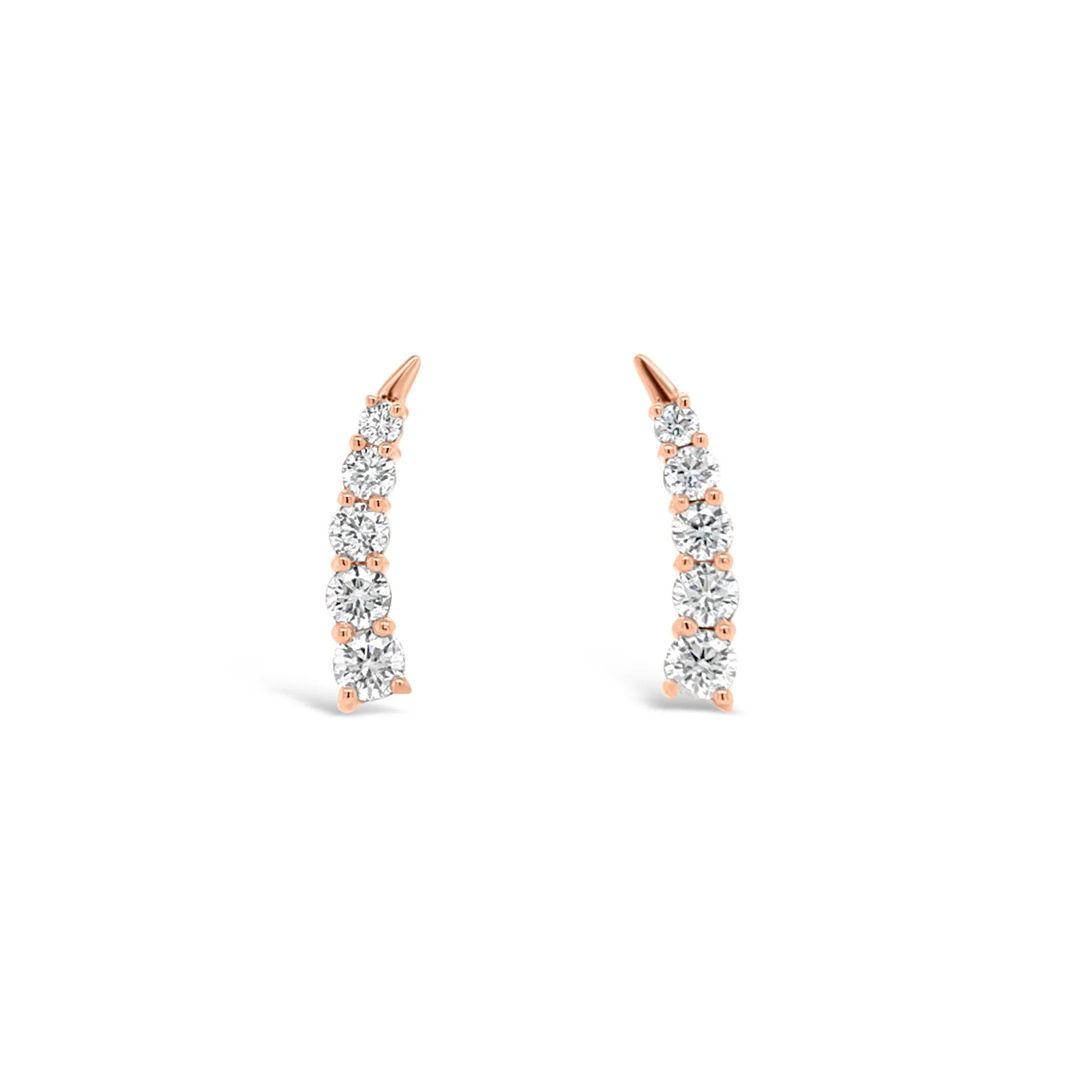 Diamond Spike Climber Earrings