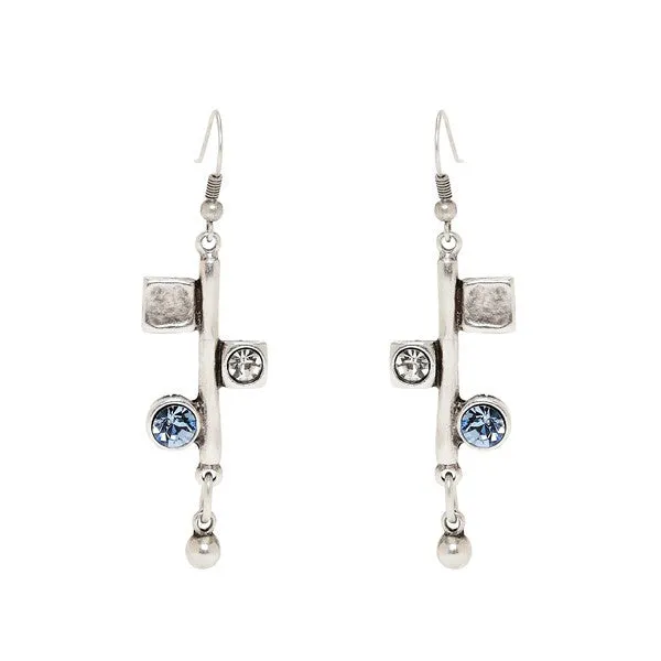 Double Crystal Earrings